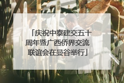 庆祝中泰建交五十周年暨广西侨界交流联谊会在曼谷举行