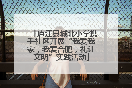 庐江县城北小学携手社区开展“我爱我家，我爱合肥，礼让文明”实践活动