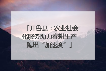 开鲁县：农业社会化服务助力春耕生产跑出“加速度”