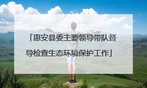 惠安县委主要领导带队督导检查生态环境保护工作