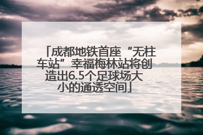 成都地铁首座“无柱车站”幸福梅林站将创造出6.5个足球场大小的通透空间