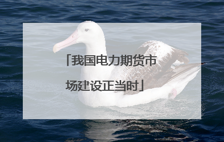 我国电力期货市场建设正当时