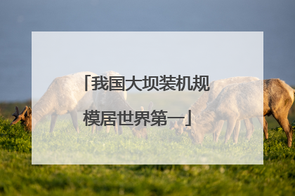 我国大坝装机规模居世界第一