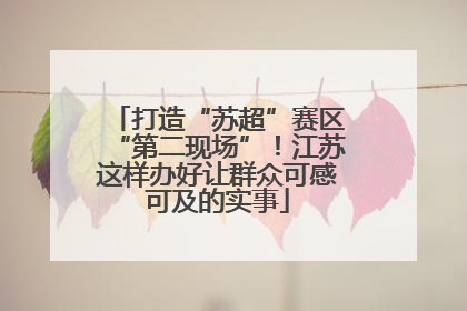 打造“苏超”赛区“第二现场”！江苏这样办好让群众可感可及的实事