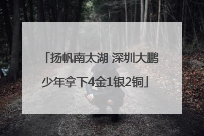 扬帆南太湖 深圳大鹏少年拿下4金1银2铜