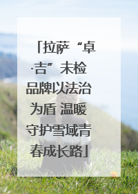 拉萨“卓·吉”未检品牌以法治为盾 温暖守护雪域青春成长路