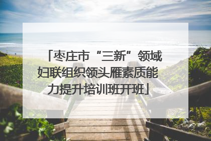 枣庄市“三新”领域妇联组织领头雁素质能力提升培训班开班