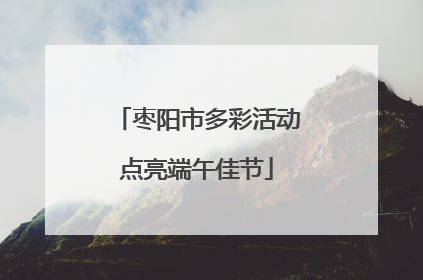 枣阳市多彩活动点亮端午佳节
