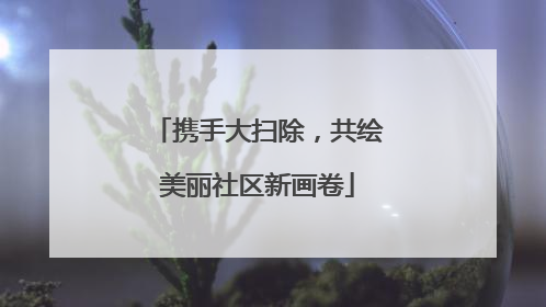 携手大扫除，共绘美丽社区新画卷