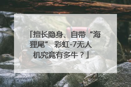 擅长隐身、自带“海狸尾” 彩虹-7无人机究竟有多牛？