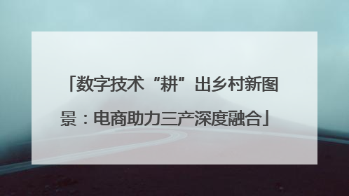 数字技术“耕”出乡村新图景：电商助力三产深度融合