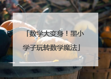 数学大变身！墨小学子玩转数学魔法