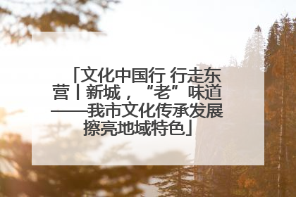 文化中国行 行走东营丨新城，“老”味道——我市文化传承发展擦亮地域特色
