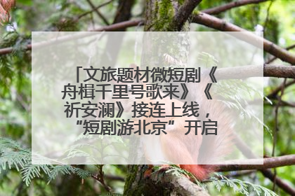 文旅题材微短剧《舟楫千里号歌来》《祈安澜》接连上线，“短剧游北京”开启大运河文化之旅