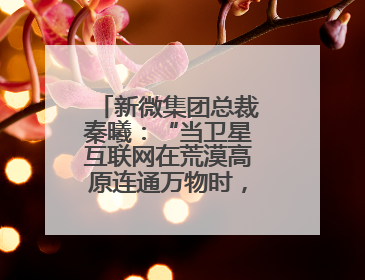 新微集团总裁秦曦：“当卫星互联网在荒漠高原连通万物时，成都的创新故事才真正开始”