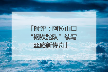 时评：阿拉山口“钢铁驼队”续写丝路新传奇