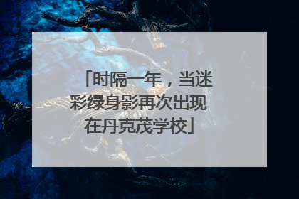 时隔一年，当迷彩绿身影再次出现在丹克茂学校