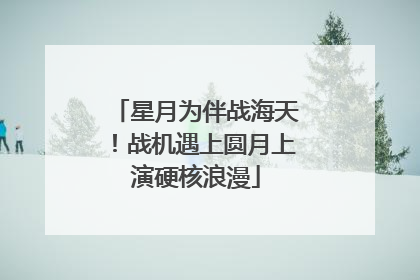 星月为伴战海天！战机遇上圆月上演硬核浪漫