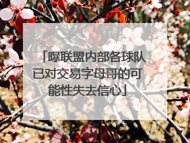 曝联盟内部各球队已对交易字母哥的可能性失去信心