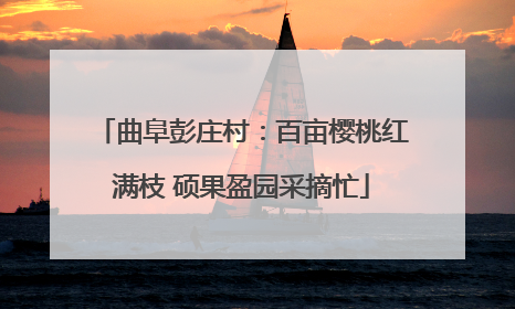 曲阜彭庄村：百亩樱桃红满枝 硕果盈园采摘忙