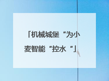 机械城堡“为小麦智能“控水“