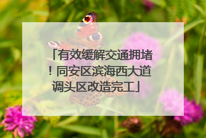 有效缓解交通拥堵！同安区滨海西大道调头区改造完工