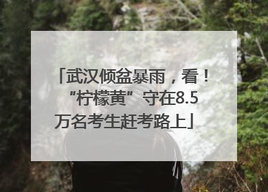 武汉倾盆暴雨，看！“柠檬黄”守在8.5万名考生赶考路上