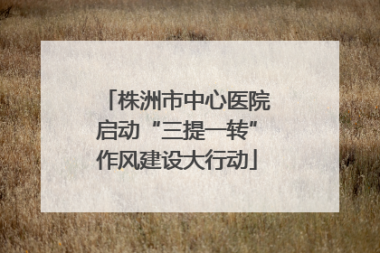 株洲市中心医院启动“三提一转”作风建设大行动