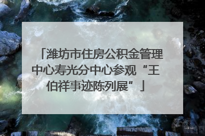 潍坊市住房公积金管理中心寿光分中心参观“王伯祥事迹陈列展”