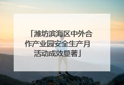 潍坊滨海区中外合作产业园安全生产月活动成效显著