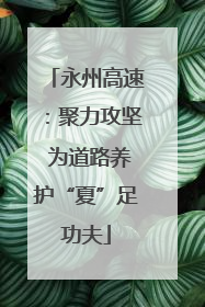 永州高速：聚力攻坚 为道路养护“夏”足功夫
