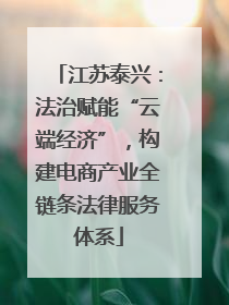 江苏泰兴：法治赋能“云端经济”，构建电商产业全链条法律服务体系