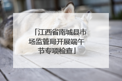 江西省南城县市场监管局开展端午节专项检查