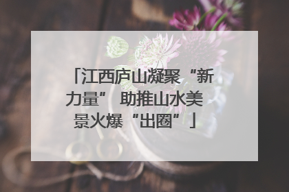 江西庐山凝聚“新力量” 助推山水美景火爆“出圈”