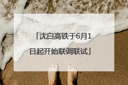 沈白高铁于6月1日起开始联调联试