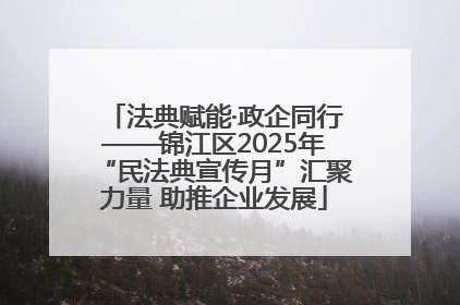 法典赋能·政企同行——锦江区2025年“民法典宣传月”汇聚力量 助推企业发展