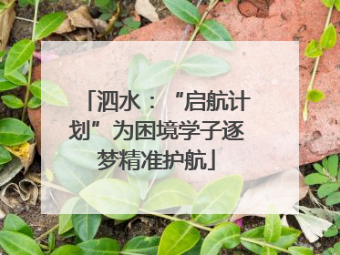 泗水：“启航计划”为困境学子逐梦精准护航