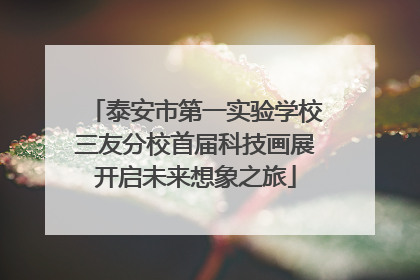泰安市第一实验学校三友分校首届科技画展开启未来想象之旅