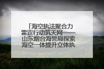 海空执法聚合力 雷霆行动筑天网——山东烟台海警局探索海空一体提升立体执法效能纪实