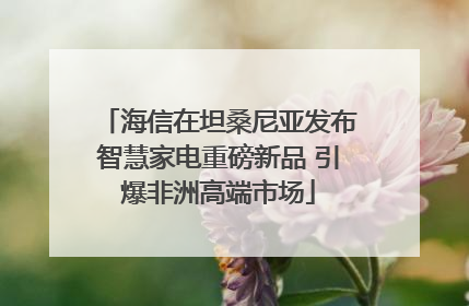 海信在坦桑尼亚发布智慧家电重磅新品 引爆非洲高端市场