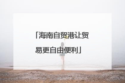 海南自贸港让贸易更自由便利