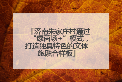 济南朱家庄村通过“绿茵场+”模式，打造独具特色的文体旅融合样板
