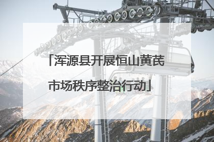 浑源县开展恒山黄芪市场秩序整治行动