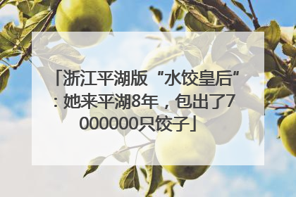 浙江平湖版“水饺皇后”：她来平湖8年，包出了7000000只饺子