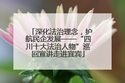 深化法治理念，护航民企发展——“四川十大法治人物”巡回宣讲走进宜宾