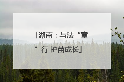 湖南：与法“童”行 护苗成长
