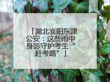 湖北襄阳东津公安：这些雨中身影守护考生“赶考路”