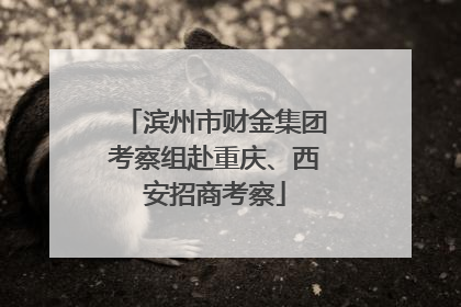 滨州市财金集团考察组赴重庆、西安招商考察