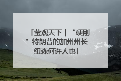 莹观天下｜“硬刚”特朗普的加州州长纽森何许人也