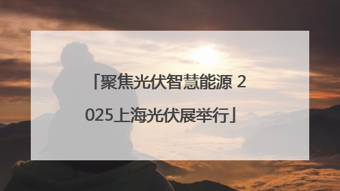 聚焦光伏智慧能源 2025上海光伏展举行